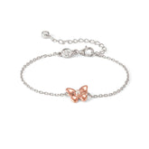 Nomination SWEETMADAME Armband aus 925er Silber, dazu mit Cubic Zirkonia verziertes Schmuckelement (041_(Schmetterling, Rosegold))